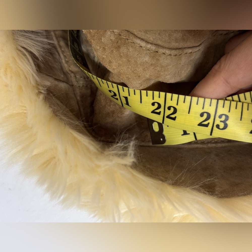 WILSONS LEATHER Bucket Hat Faux FUR Lining Size Sm light brown - Picture 6 of 7